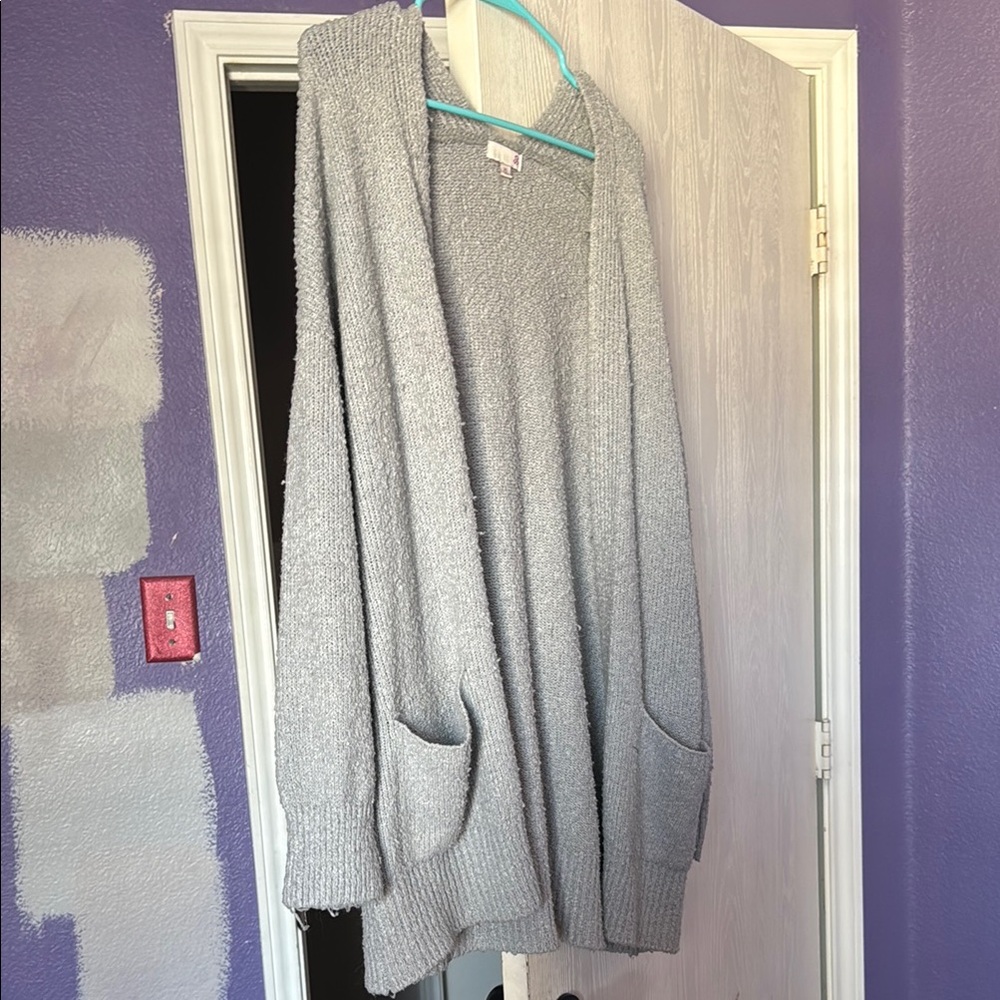 Women's Gray Hooded Sweater